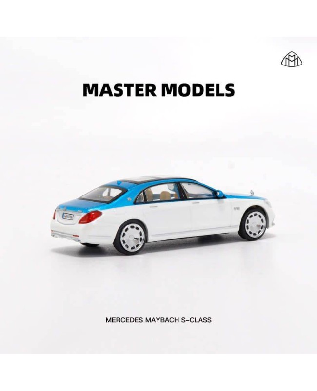 (預訂 Pre-order) Master 1/64 Maybach S650 (Diecast car model) 限量299台 White and blue