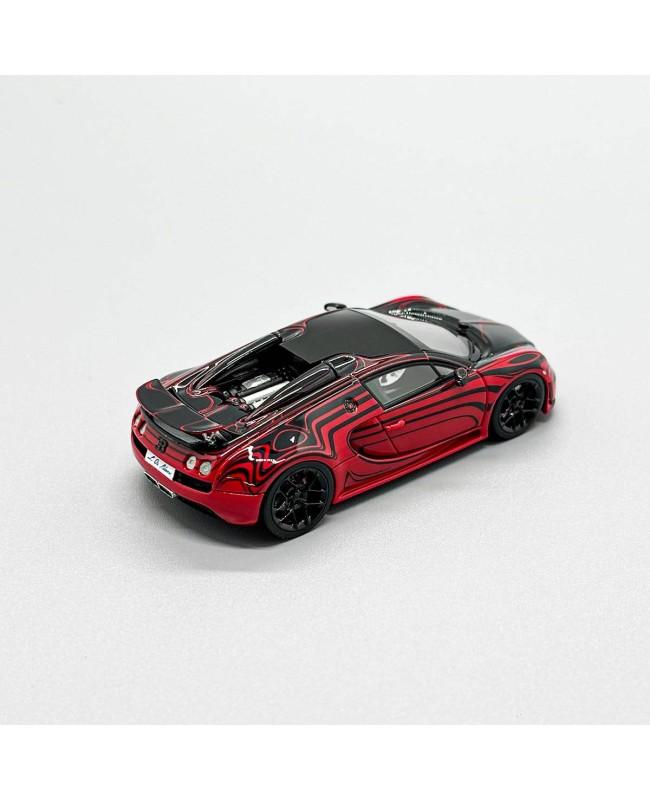 (預訂 Pre-order) LJM 1:64 Bugatti Veyron red black Ceramic Dragon (Resin car model) 限量299台