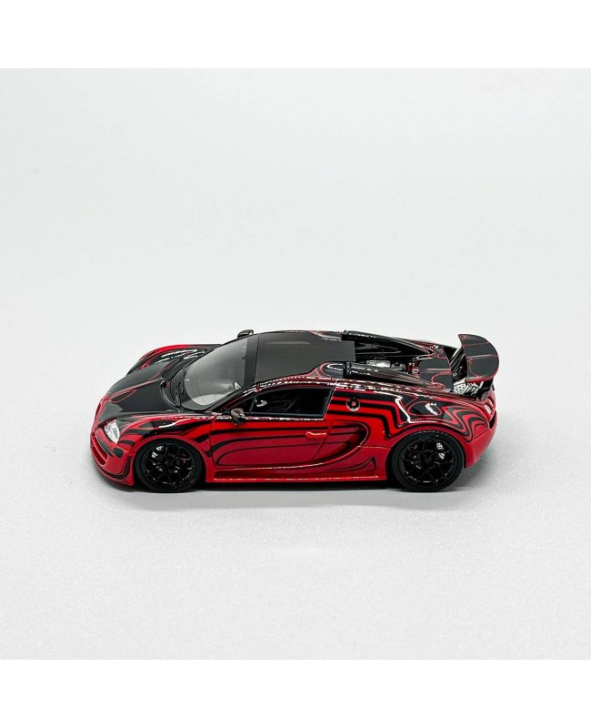 (預訂 Pre-order) LJM 1:64 Bugatti Veyron red black Ceramic Dragon (Resin car model) 限量299台