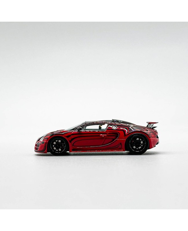 (預訂 Pre-order) LJM 1:64 Bugatti Veyron red black Ceramic Dragon (Resin car model) 限量299台