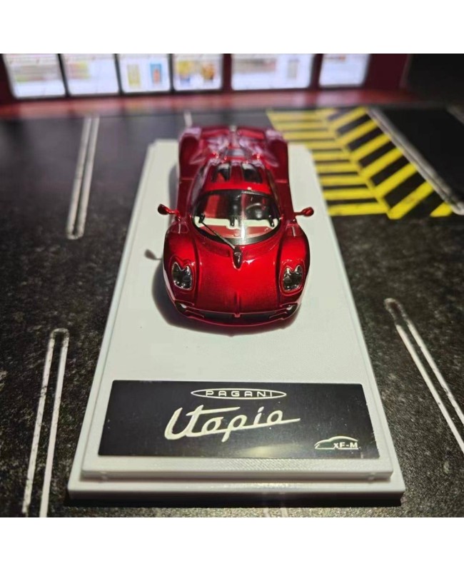 (預訂 Pre-order) XF 1/64 Pagani Utopia Transparent red (Diecast car model) 限量499台