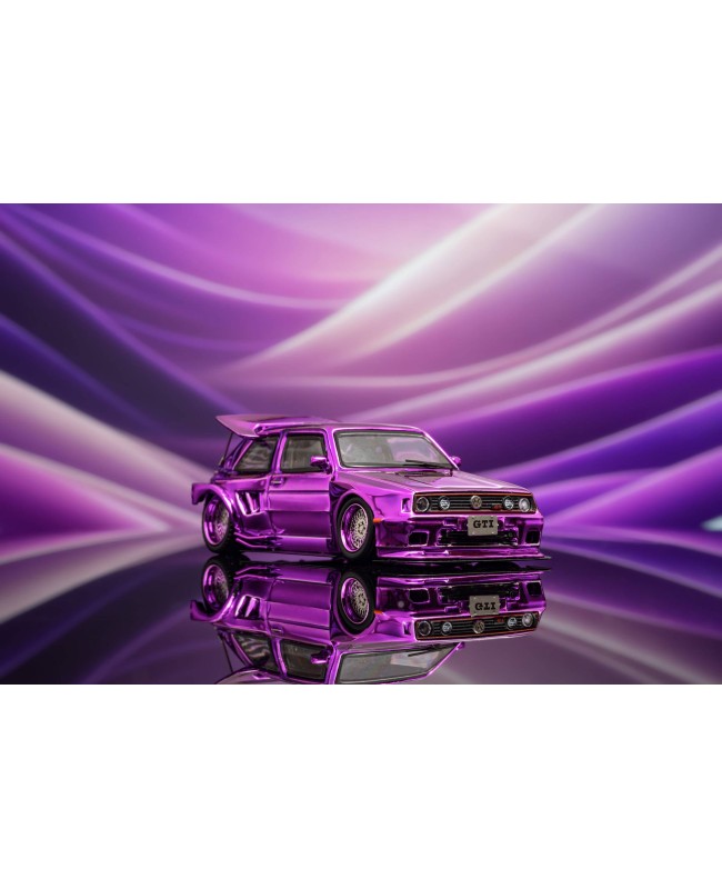 (預訂 Pre-order) Liberty64 1:64 Golf Mk2 The 2nd generation KS Concept (Diecast car model) Chrome purple