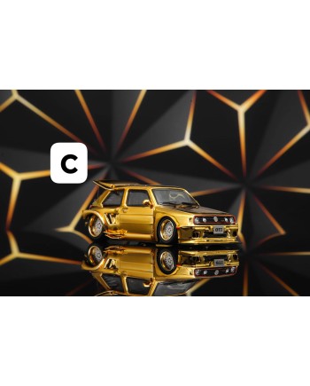 (預訂 Pre-order) Liberty64 1:64 Golf Mk2 The 2nd generation KS Concept (Diecast car model) Chrome gold