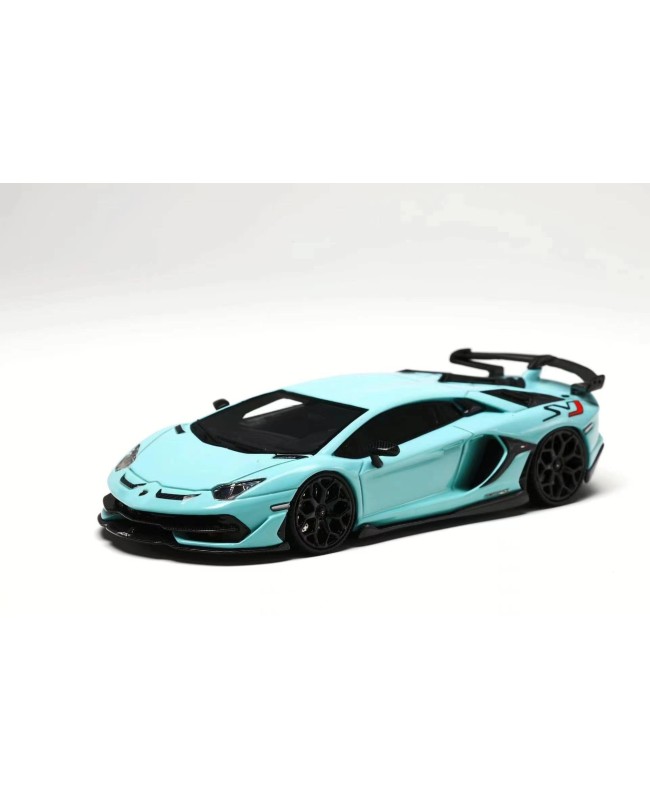 (預訂 Pre-order) U2 1/64  Novitec Aventador SVJ LP770 Lamborghini (Resin car model) 限量199台 Tiffany Blue