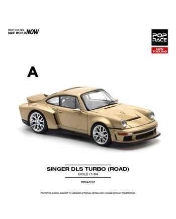 (預訂 Pre-order) Poprace 1/64 PR640132 SINGER DLS TURBO (ROAD) - GOLD (Diecast car model)