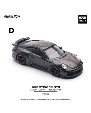 (預訂 Pre-order) Poprace 1/64 PR640192 992 STINGER GTR CARBON EDITION - REDLINE (Diecast car model)