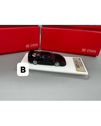 (預訂 Pre-order) DMH 1/64 F40GTE (Resin car model) DM64A023 光黑色､  橡膠啞黑十啞光碳纖維十橡膠啞紅十橡膠翻毛啞鐵灰內飾，五幅銀色輪轂、光黑色卡鉗   亞克力底座 (限量199台)