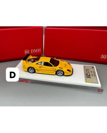 (預訂 Pre-order) DMH 1/64 F40GTE (Resin car model) DM64A025金屬黃､  橡膠啞黑十啞光碳纖維十橡膠翻毛啞鐵灰內飾，五幅銀色輪轂、光黑色卡鉗  亞克力底座 (限量199台)