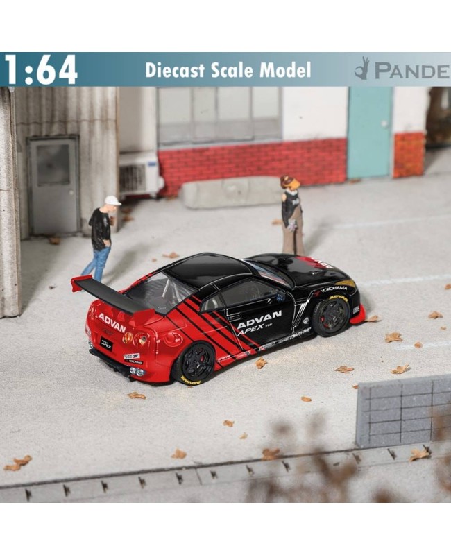 (預訂 Pre-order) Fuji 1:64 Pandem GT-R R35 Rocket Bunny (Diecast car model) 限量599台 Black Advan