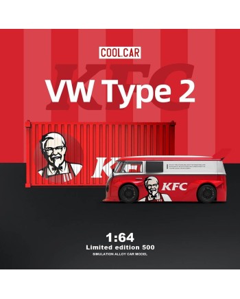 (預訂 Pre-order) Cool Car 1/64 VW T1 (Diecast car model) 限量500台 KFC Car Set CC642938-2