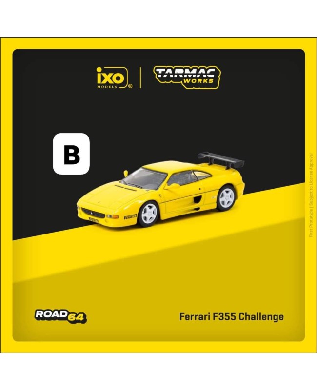 (預訂 Pre-order) Tarmac Work 1/64 T64R-083-YL Ferrari F355 Challenge Yellow (Diecast car model)