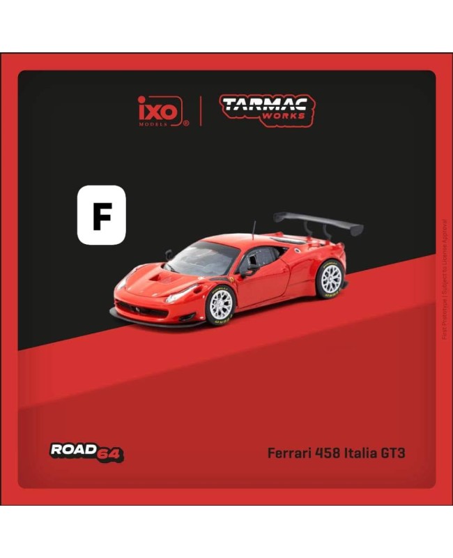 (預訂 Pre-order) Tarmac Work 1/64 T64R-074-RE Ferrari 458 Italia GT3 Red (Diecast car model)