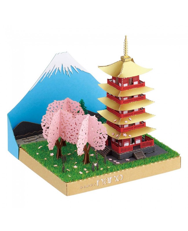 Kawada Paper Nano PN-144 Five Storied Pagoda & Mt.Fuji Cherry blossoms (Science / Craft)