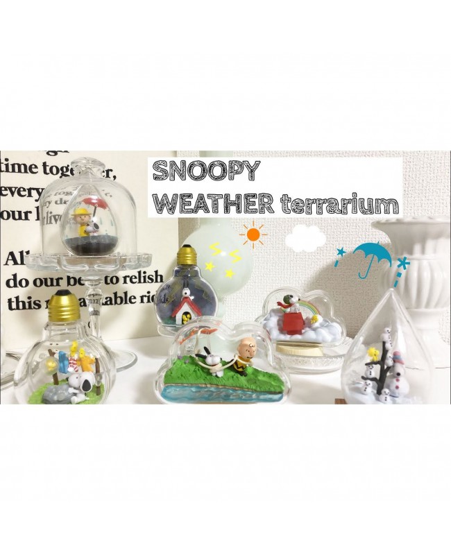 RE-MENT 食玩盒蛋套裝 - Snoopy Weather Terrarium