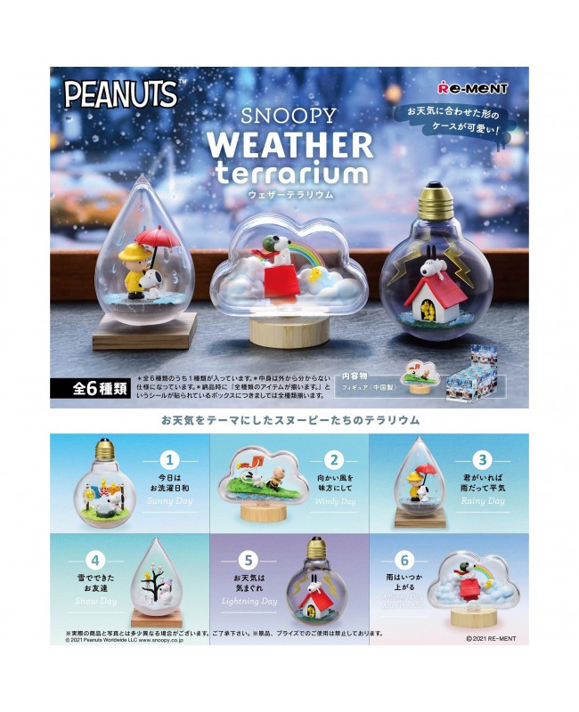 RE-MENT 食玩盒蛋套裝 - Snoopy Weather Terrarium