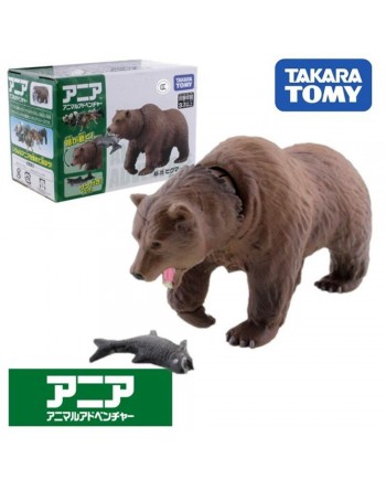 Takara Tomy Ania 動物模型 AS-25 灰熊 (附送小魚)