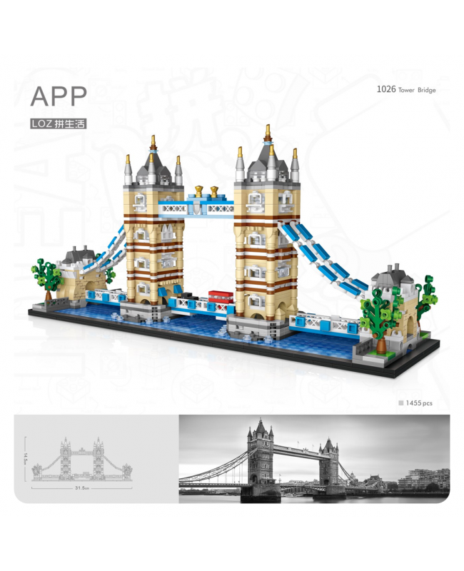 Loz Mini Block 微型小顆粒積木 - 迷你建築系列 - 英國倫敦橋 (香港行貨)