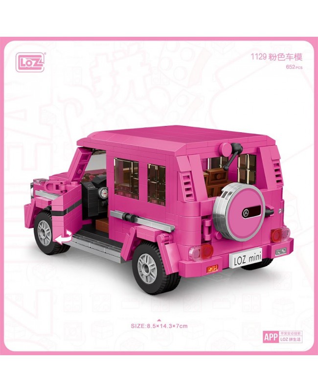 Loz Mini Block 微型小顆粒積木 - 粉色越野車