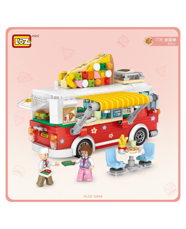 Loz Mini Block 微型小顆粒積木 - 迷你商店系列 - 披薩車 (香港行貨)