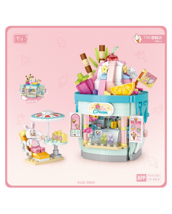 Loz Mini Block 微型小顆粒積木 - 迷你商店系列 -開合式雪糕店 (香港行貨)