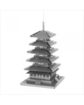 Tenyo Metallic Nano Puzzle 金屬模型納米3D立體雕塑拼圖 - TMN-047 Five Storied Pagoda in Kyoto 五重塔