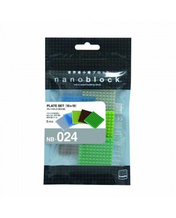 Kawada Nanoblock NB-024 Plate Set 10 x 10 (40 x 40mm) 5pc