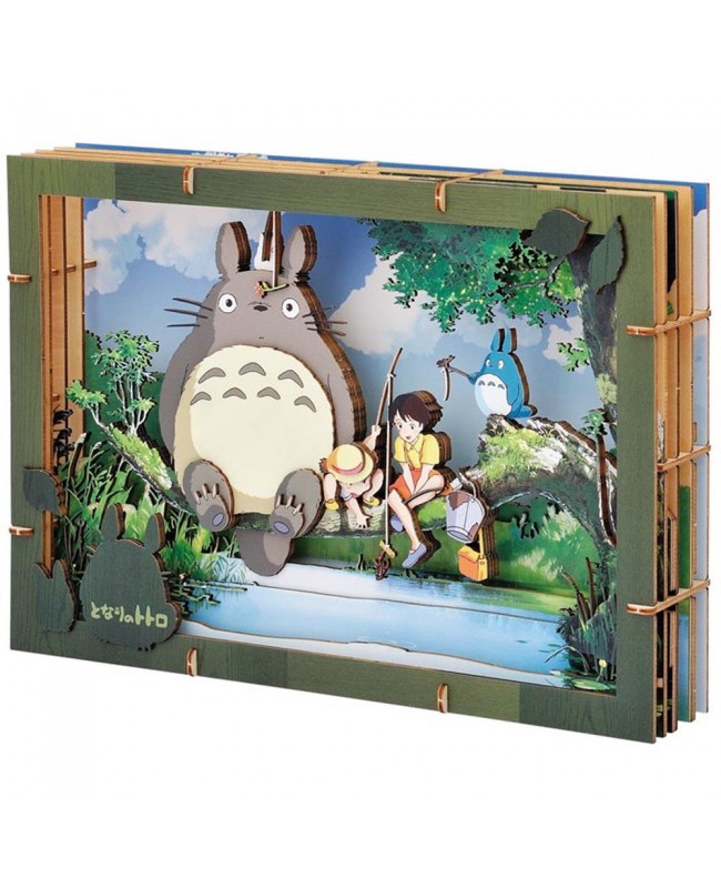 Ensky Paper Theater 紙劇場 Wood Style Premium PT-WP02 What can you catch?  (My Neighbor Totoro) 龍貓 ~能釣到什麼?