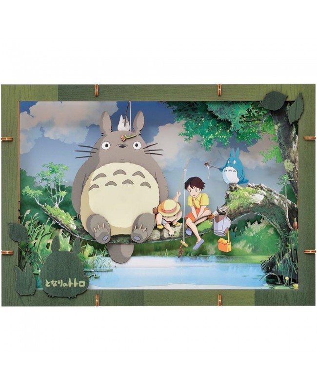 Ensky Paper Theater 紙劇場 Wood Style Premium PT-WP02 What can you catch?  (My Neighbor Totoro) 龍貓 ~能釣到什麼?