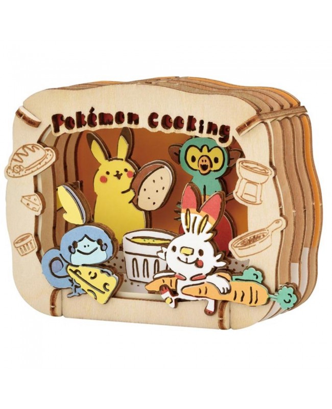 Ensky Paper Theater 紙劇場 Wood Style PT-W18 Cooking Pokémon 寵物小精靈