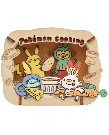 Ensky Paper Theater 紙劇場 Wood Style PT-W18 Cooking Pokémon 寵物小精靈