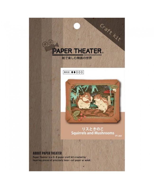 Ensky Paper Theater 紙劇場 PT-264 Squirrel and Mushrooms