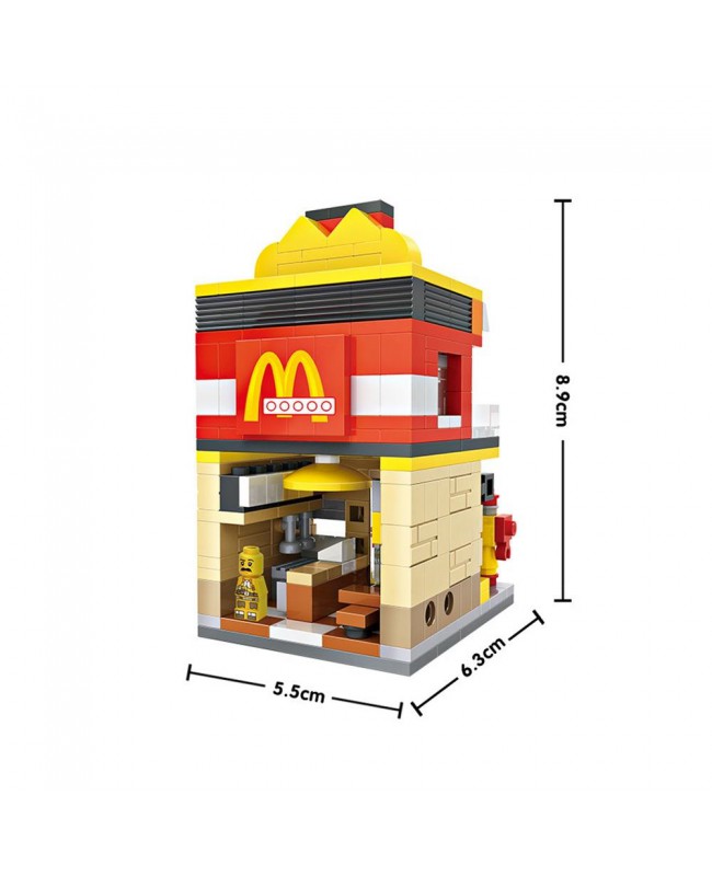 Loz Mini Block 微型小顆粒積木 - 迷你城市街景 - 漢堡店